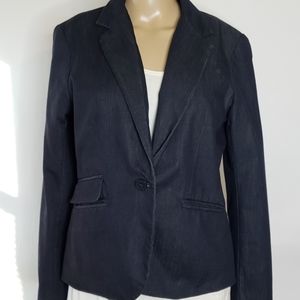 NY & Co Stretch Denim Look Blazer Jacket
